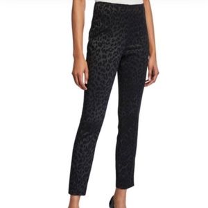 Veronica Beard Honolulu black leopard pants LN 0 XS